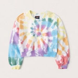 Abercrombie & Fitch Rainbow Tie-Dye Sweatshirt